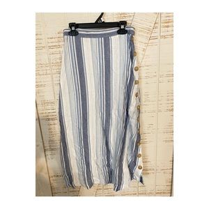 Cremieux striped button up skirt